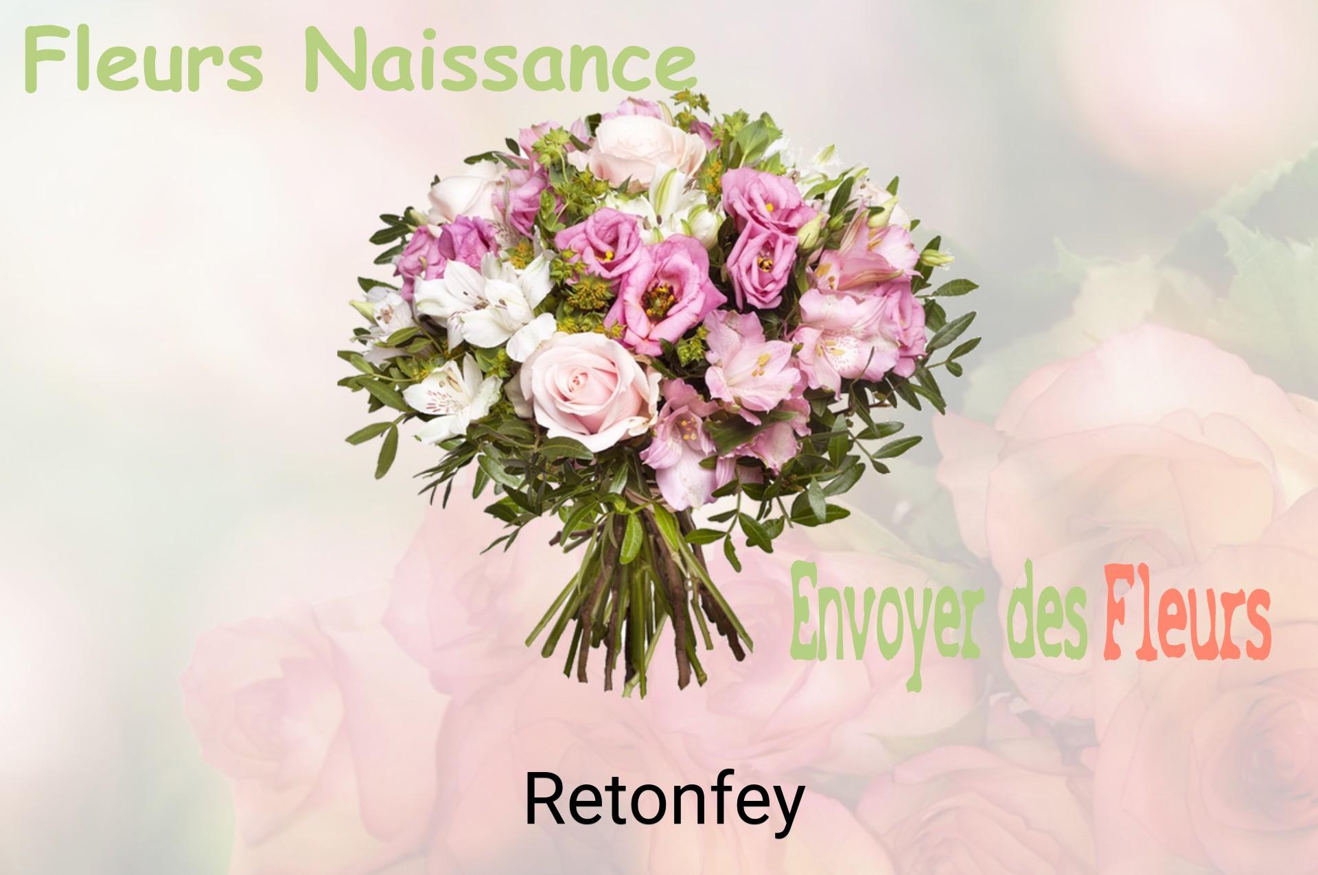 Bouquet de fleurs de naissance livré à Retonfey